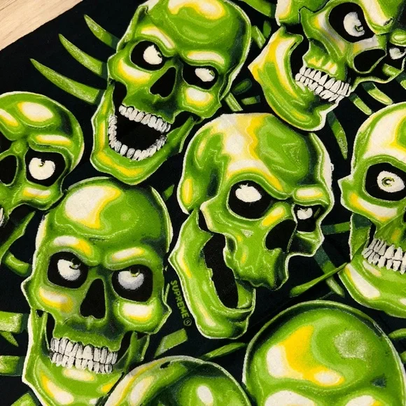 Supreme Skull Pile Bandana Green Rare